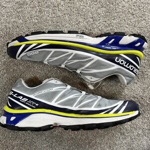 Salomon S-Lab XT-6 Soft Ground Size 13 White Gray Blue Trail‎ Running Shoes